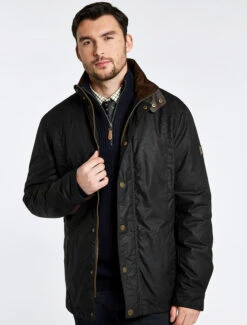 Carrickfergus Men's Waxed Jacket - Black -Modekleidung 3472 Black 1 89926.1692975460