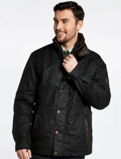Carrickfergus Men's Waxed Jacket - Black -Modekleidung 3472 Black 2 57433.1692975411