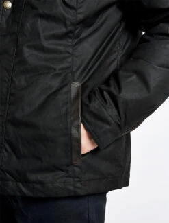 Carrickfergus Men's Waxed Jacket - Black -Modekleidung 3472 Black 5 63389.1692975415