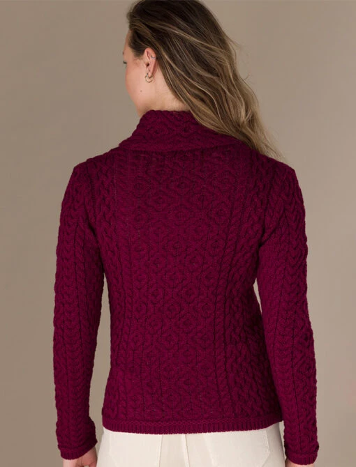 Women's Aran Jacket With Side Zip – Bild 9