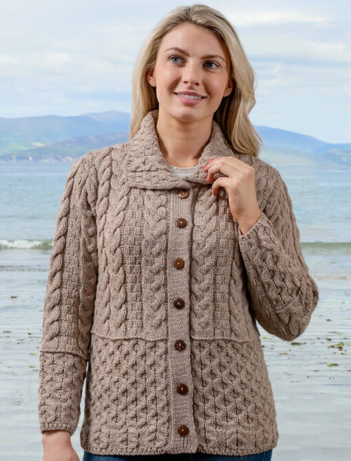 Honeycomb Button-Up Cardigan – Bild 2