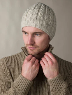 Aran Fleece Lined Beanie -Modekleidung Aran L4A6215 07909.1694171657