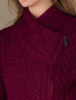 Women's Aran Jacket With Side Zip -Modekleidung Aran L4A6678 32962.1654767154