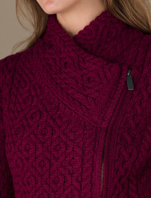 Women's Aran Jacket With Side Zip – Bild 15
