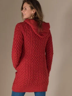 Claddagh Heart Design Side Zip Coatigan -Modekleidung Aran L4A7310 39948.1718916639