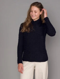 Women's Aran Jacket With Side Zip -Modekleidung Aran L4A8060 69552.1654854219