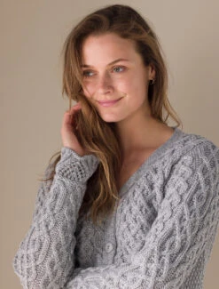 ‎Aran A-Line Lace‎ Cardigan -Modekleidung Aran L4A8437 90232.1669214931