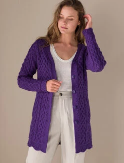 ‎Aran A-Line Lace‎ Cardigan -Modekleidung Aran L4A8466 15896.1669214926