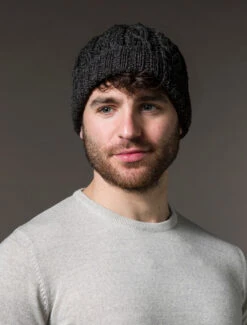 Aran Heritage Cable Wool Hat -Modekleidung B387 Charcoal Copy 72912.1681309644