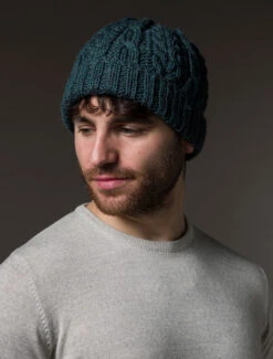 Aran Heritage Cable Wool Hat -Modekleidung B387 Mallard 46225.1681309632