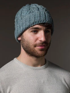 Aran Heritage Cable Wool Hat -Modekleidung B387 Sumer Storm Copy 34577.1681309503