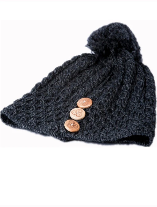 Men's Merino Honeycomb Pom Pom Hat – Bild 13