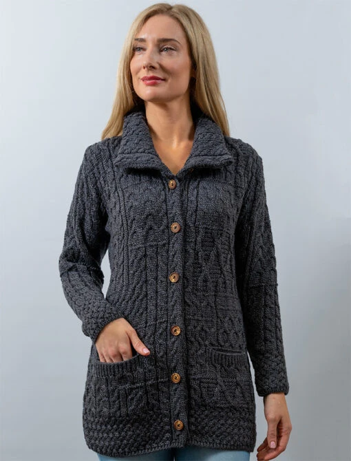Button-Down Patchwork Cardigan – Bild 2