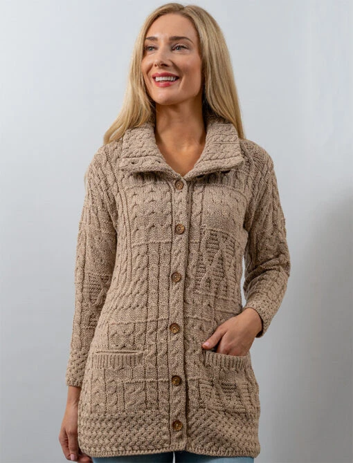 Button-Down Patchwork Cardigan – Bild 4