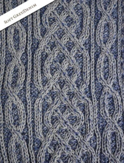 A‎ran Plated Scarf -Modekleidung B893denim 42182.1662553760