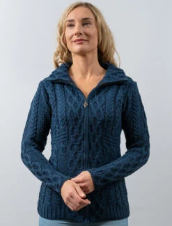 Cable Aran Cardigan With Zipper -Modekleidung B926 Atlantic 1 82796.1673752989