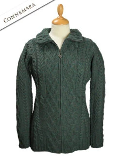 Cable Aran Cardigan With Zipper -Modekleidung B926cmara 66425.1493111576