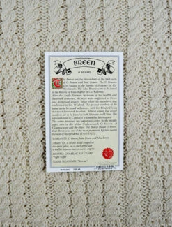 Breen Clan Scarf -Modekleidung BREEN CREST CARD BACK 93476.1615287661