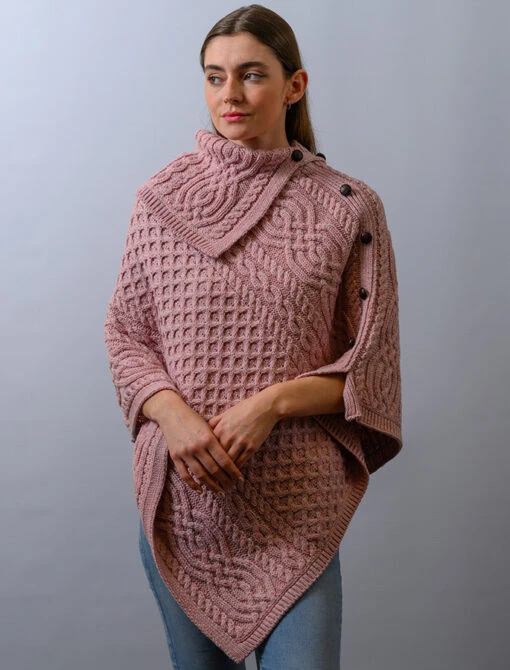 Ladies Merino Button Poncho – Bild 6