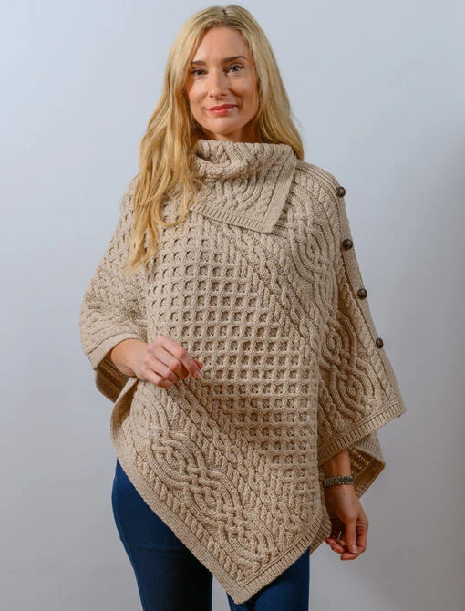 Ladies Merino Button Poncho – Bild 18