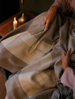 Wool And Cashmere Throw - Dún Briste -Modekleidung Fox 4012 G7 3 86687.1713888799