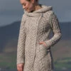 Claddagh Heart Design Side Zip Coatigan