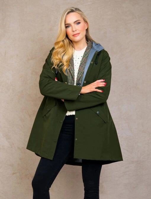 Fiadh Ladies Waterproof 3/4 Coat - Olive – Bild 3