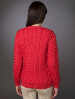Women's Super Soft Aran Crew Neck Sweater -Modekleidung L4A5399 47420.1673753044