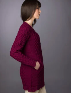‎Aran A-Line Lace‎ Cardigan -Modekleidung L4A5506 59347.1669214915