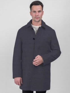 Men's Tweed Cashmere Coat - Medium Blue -Modekleidung MCMNKL 2 42513.1693917993