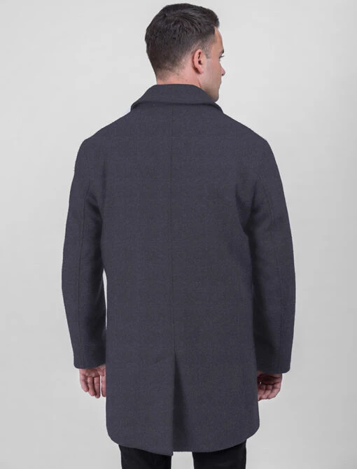 Men's Tweed Cashmere Coat - Medium Blue – Bild 2
