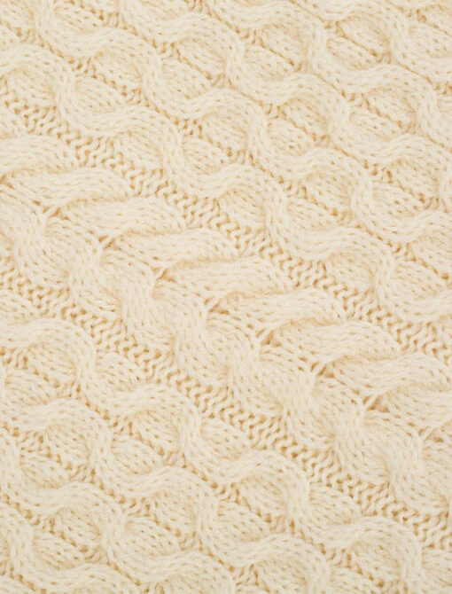 Aran Merino Wool Honeycomb Throw