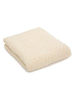 Aran Merino Wool Honeycomb Throw -Modekleidung MT124 Natural White 2 49493.1681828054