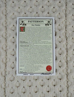 Patterson Clan Aran Throw