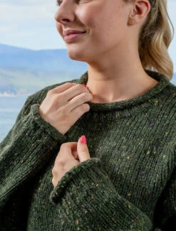 Roll Neck Sweater - Fisherman's Sweater -Modekleidung R193 Green 3 44078.1624618374