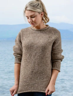 Roll Neck Sweater - Fisherman's Sweater -Modekleidung R193w Honey 2 55864.1641997612