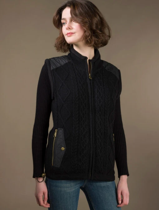Aran Cable Knit Body Warmer – Bild 9