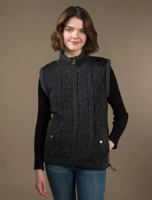 Aran Cable Knit Body Warmer – Bild 10