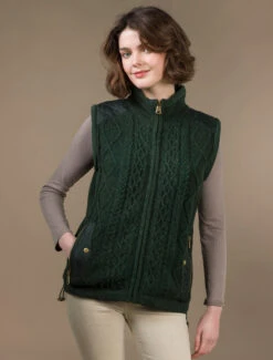 Aran Cable Knit Body Warmer -Modekleidung R843 Fern1 24256.1681385859