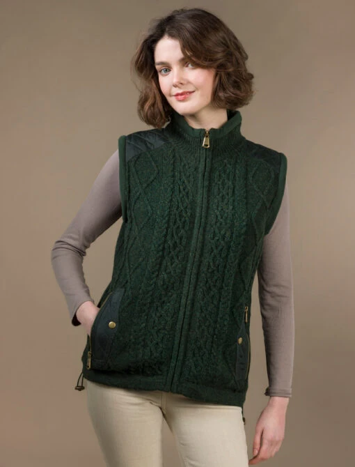 Aran Cable Knit Body Warmer – Bild 13