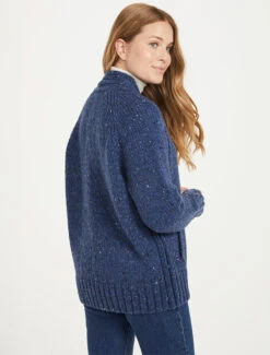 Ladies V-Neck Donegal Wool Cardigan -Modekleidung R870 Denim 2 08118.1690552854