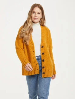 Ladies V-Neck Donegal Wool Cardigan -Modekleidung R870 Starfish 2 03281.1693906255