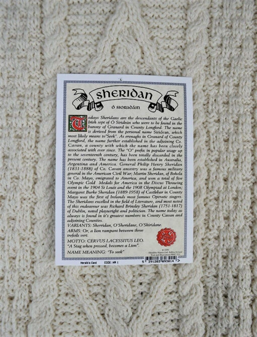 Sheridan Clan Aran Throw – Bild 3