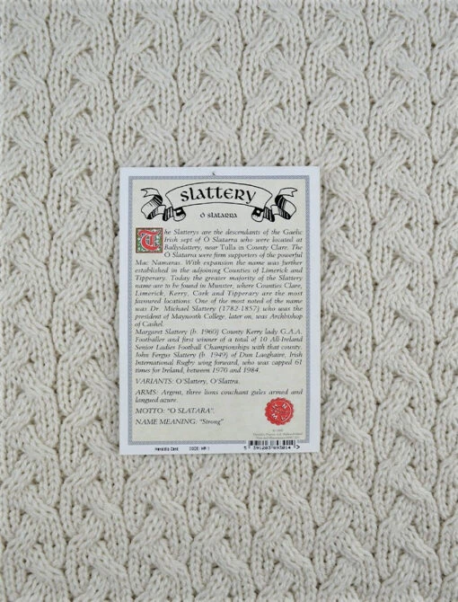 Slattery Clan Aran Throw – Bild 2