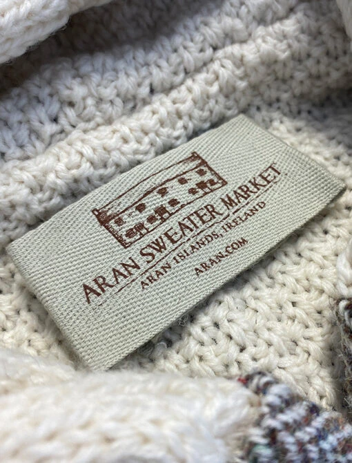 Ladies Tweed Cape With Aran Collar – Bild 2