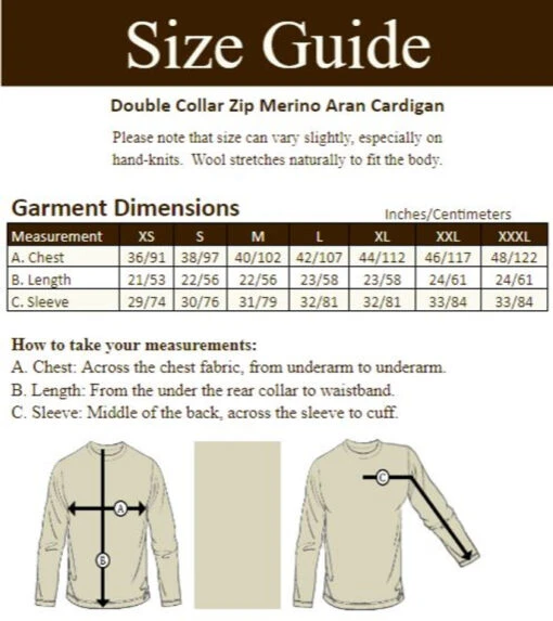 Double Collar Zip Merino Aran Cardigan – Bild 9