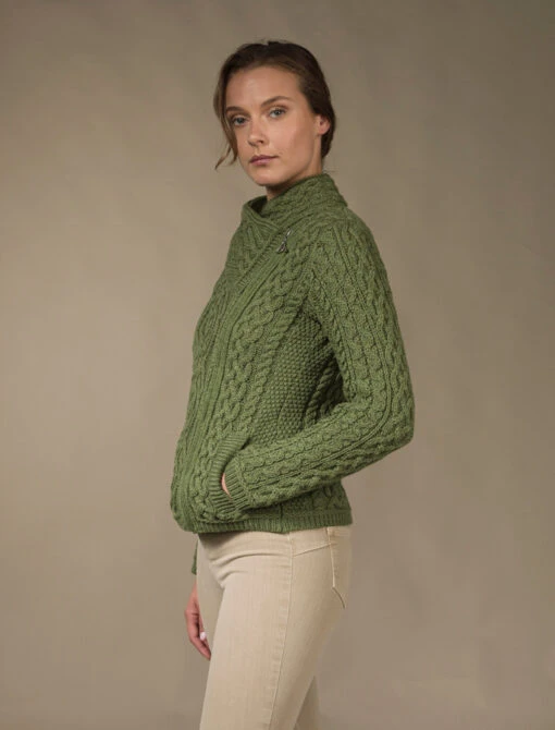 Aran Jacket With Celtic Knot Side Zip – Bild 2