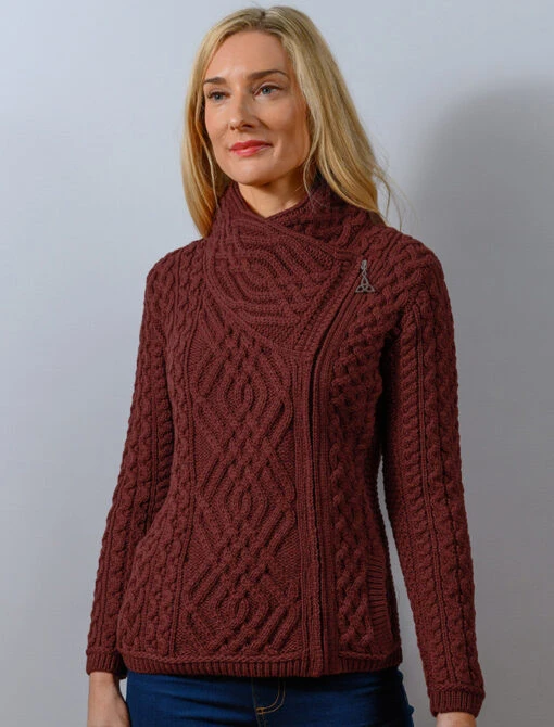 Aran Jacket With Celtic Knot Side Zip – Bild 18