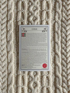 Cole Clan Aran Throw